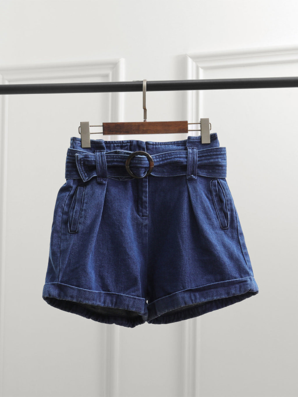 Women Denim Short Rome Summer High Waist Pockets Loose Casual Shorts