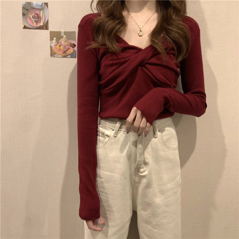 Slim-fit Long-sleeved Top-PUT-239