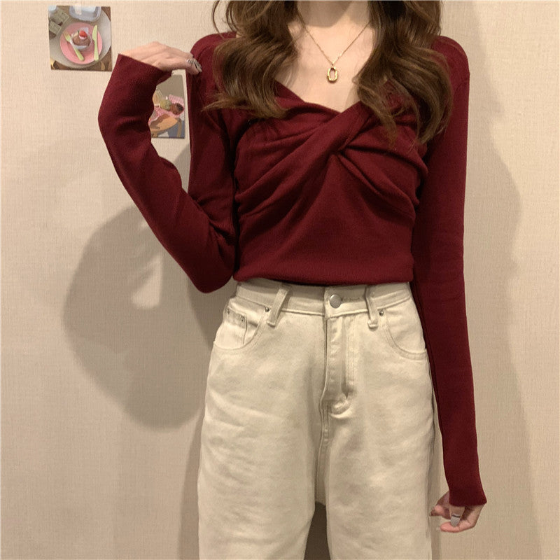 Slim-fit Long-sleeved Top-PUT-239